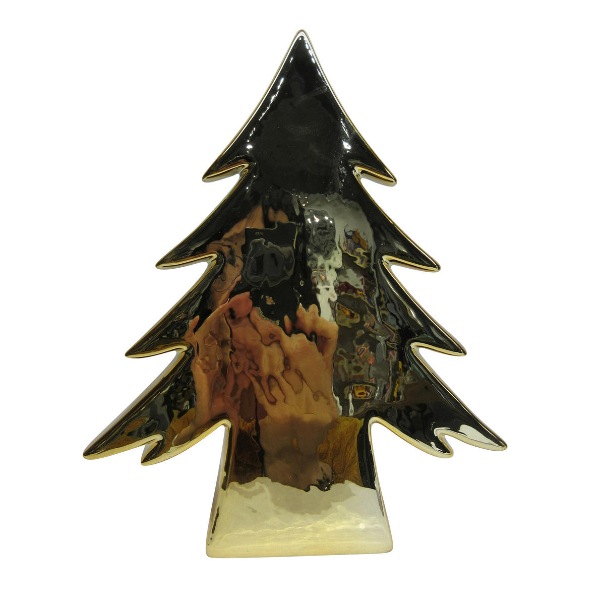 DEKOBAUM  - Goldfarben, LIFESTYLE, Keramik (23,5/27,5/5,5cm) - X-Mas