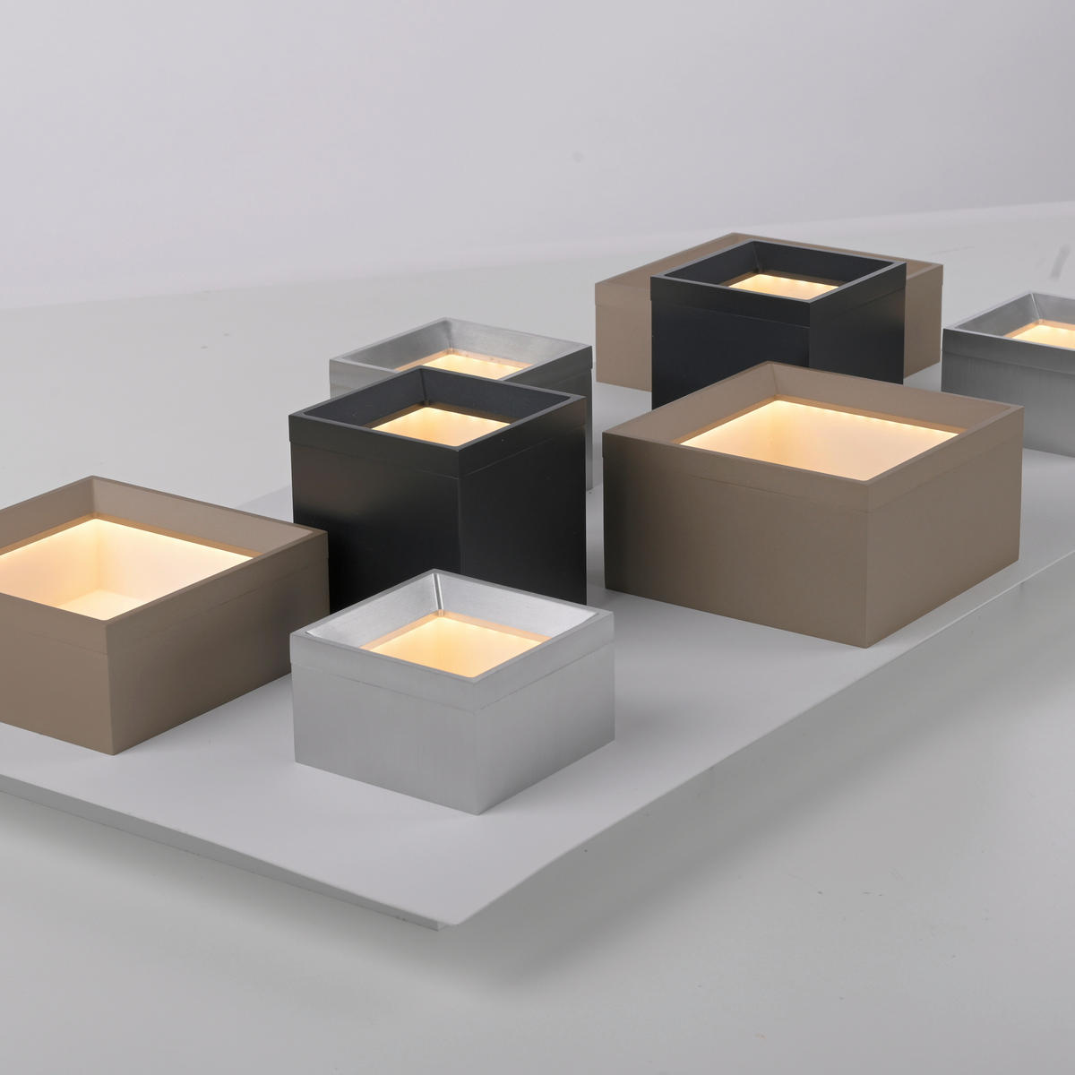 LED-DECKENLEUCHTE 80/40/15 cm   - Edelstahlfarben/Alufarben, Design, Kunststoff/Metall (80/40/15cm) - Neuhaus PURE