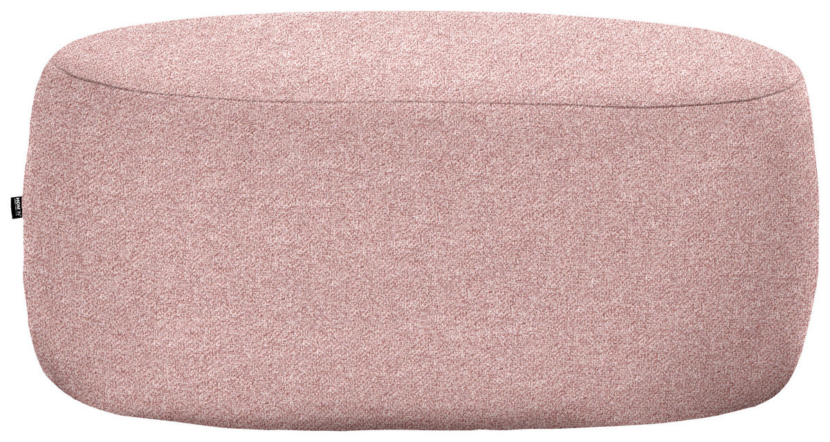 HOCKER in Textil Altrosa  - Schwarz/Altrosa, MODERN, Kunststoff/Textil (88/43/66cm) - Hom`in