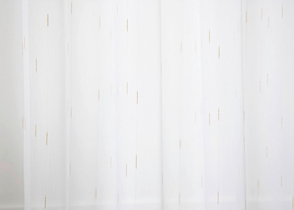 ZÁCLONA, průhledné, 295 cm - barvy zlata, Basics, textil (295cm)