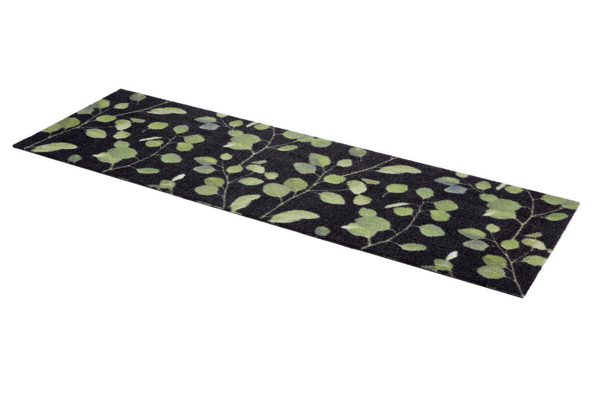 KÜCHENLÄUFER 50/150 cm Miabella Grün, Schwarz, Weiß  - Schwarz/Weiß, Design, Textil (50/150cm) - Esposa