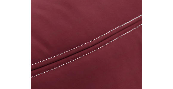 POLSTERBETT Matratze, Lattenrost, Topper Bordeaux 180/200 cm - Bordeaux/Schwarz, KONVENTIONELL, Leder/Holz (180/200cm) - Novel