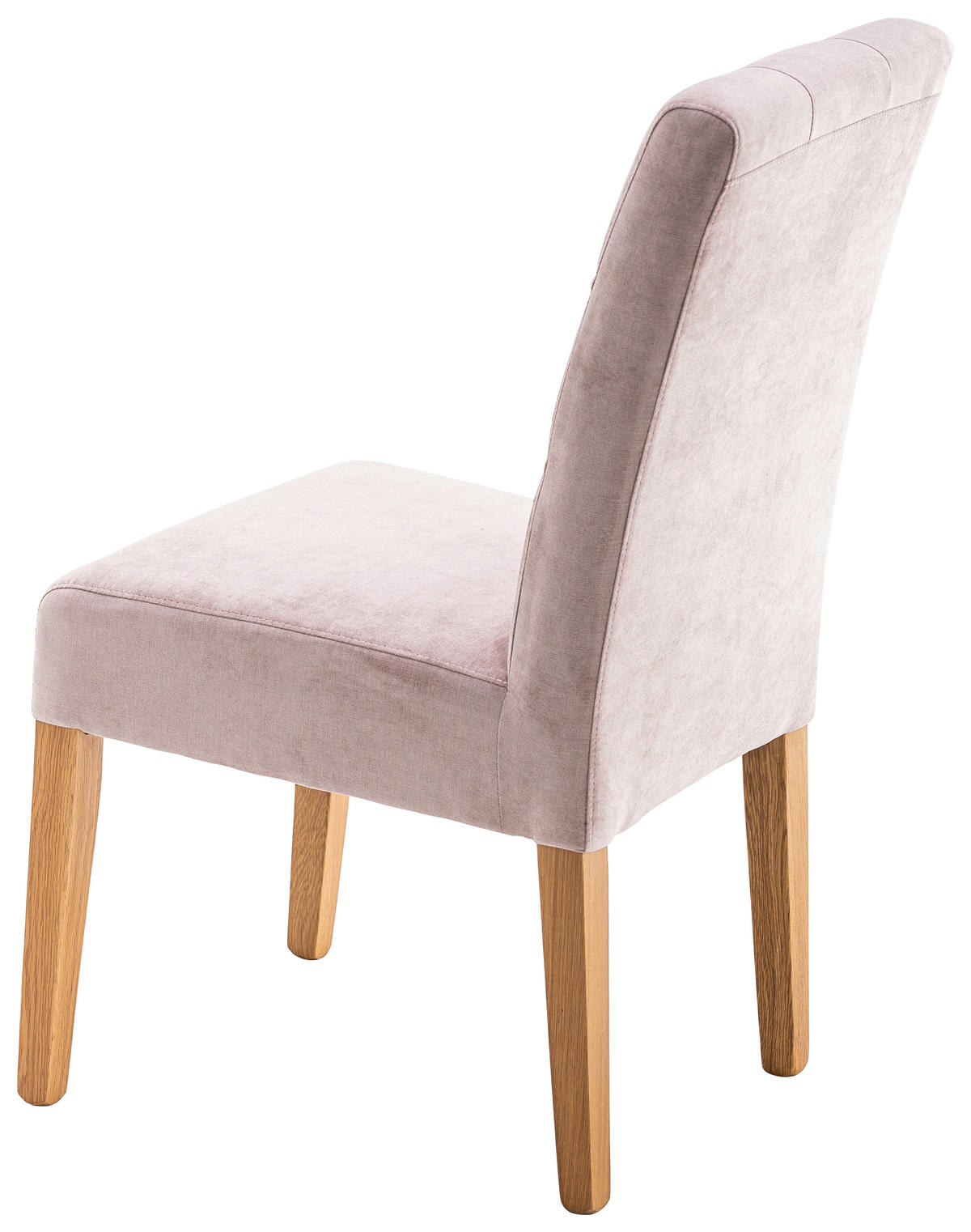 STUHL Webstoff Rosa  - Eichefarben/Rosa, KONVENTIONELL, Holz/Textil (48/95/61cm) - Carryhome