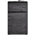 SCHUHSCHRANK 60/98/39 cm  - Anthrazit/Schwarz, Design, Holz/Metall (60/98/39cm) - Johann Jakob
