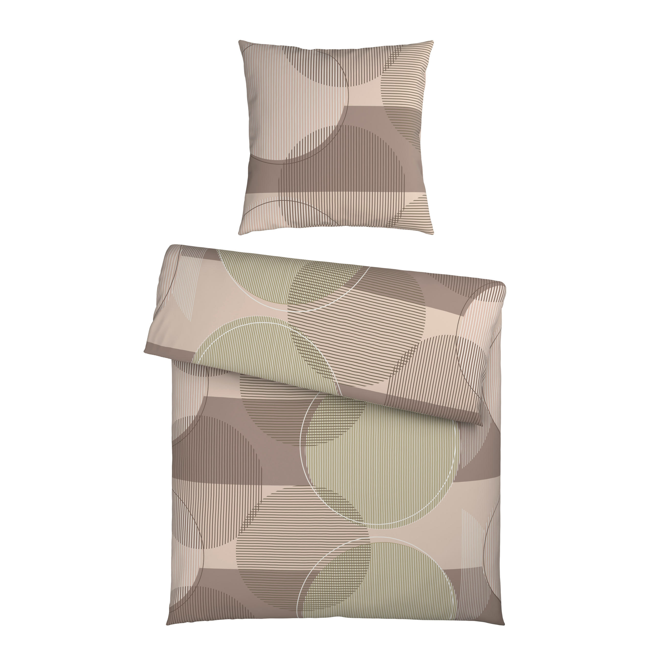 BETTWÄSCHE 2-teilig Flanell 155/220 cm  - Creme, Textil (155/220cm) - Novel