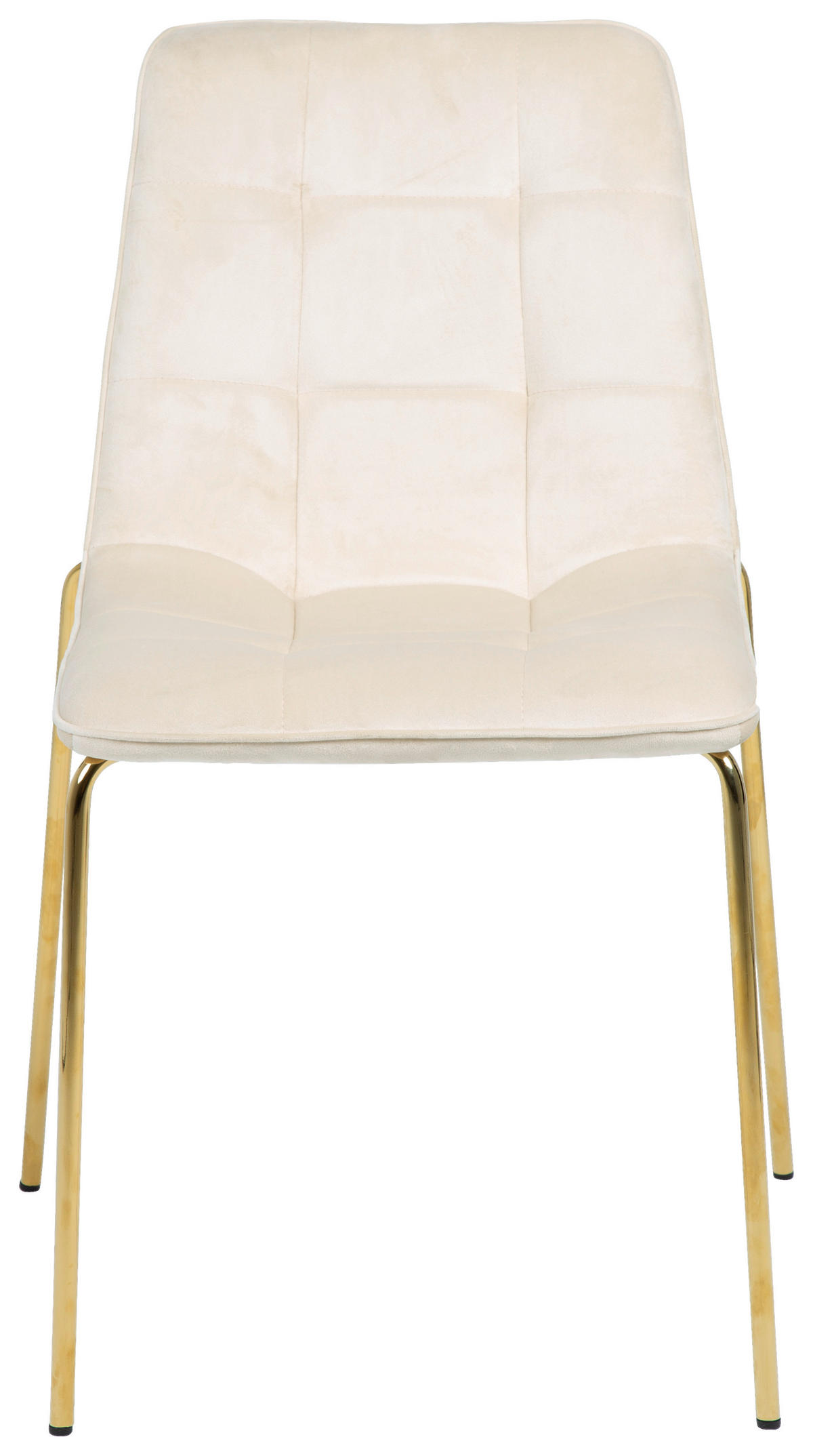 STUHL  in Eisen Samt  - Beige/Goldfarben, Lifestyle, Holz/Textil (57/83/60cm) - MID.YOU