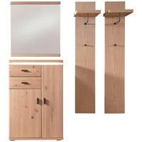 GARDEROBE 4-teilig  in 155/204/38 cm  - Eichefarben, Natur, Holz/Holzwerkstoff (155/204/38cm) - Linea Natura