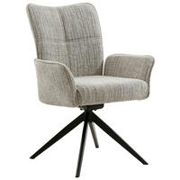 ARMLEHNSTUHL  in Eisen Webstoff  - Schwarz/Braun, Design, Textil/Metall (66/90,5/66cm) - Carryhome