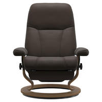 RELAXSESSEL in Leder Braun  - Eichefarben/Braun, Natur, Leder/Holz (77/110/81cm) - Stressless