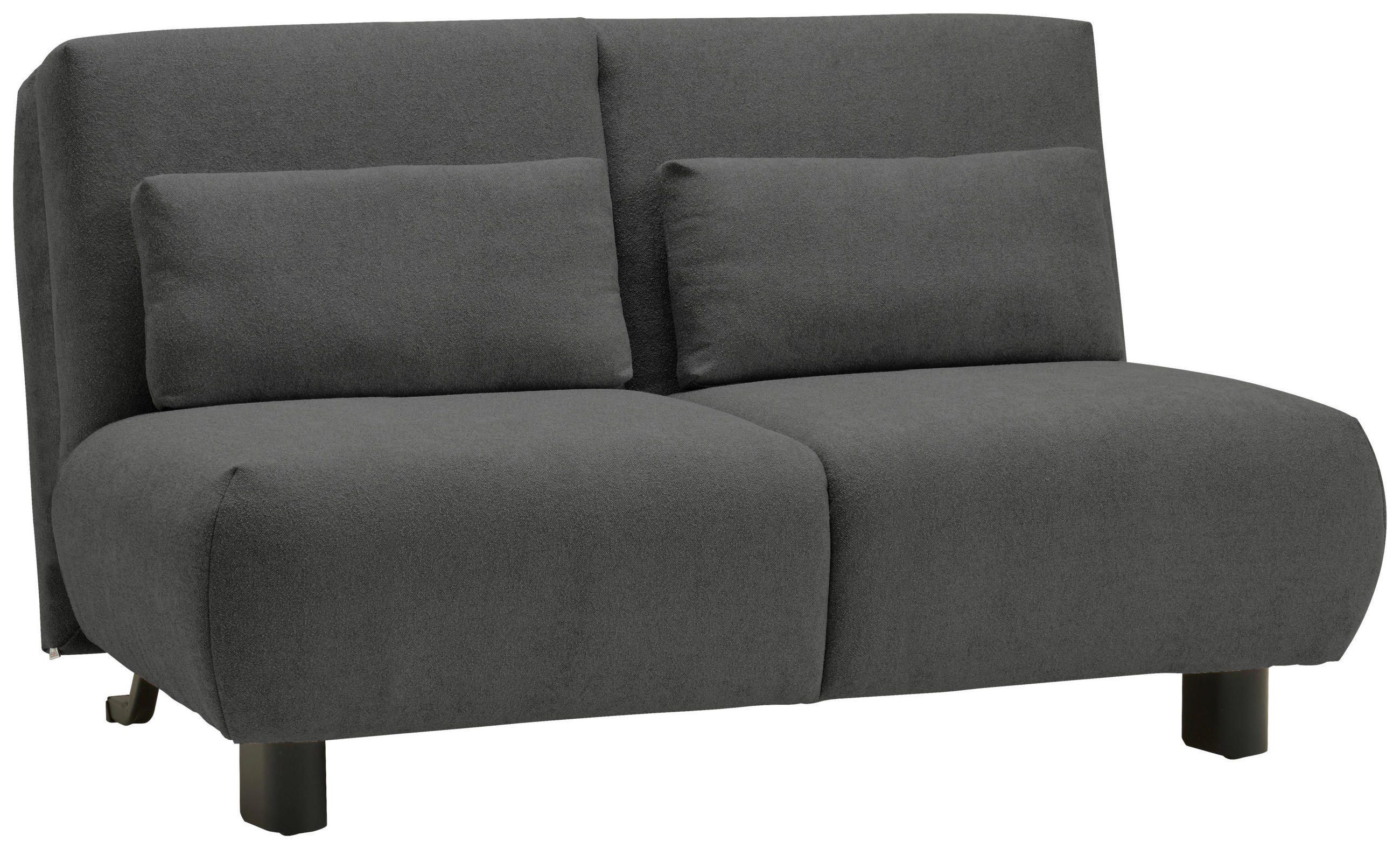 SCHLAFSOFA Flachgewebe Dunkelgrau  - Dunkelgrau/Schwarz, KONVENTIONELL, Textil/Metall (150/85/100cm) - Carryhome