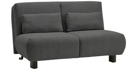 SCHLAFSOFA Flachgewebe Dunkelgrau  - Dunkelgrau/Schwarz, KONVENTIONELL, Textil/Metall (150/85/100cm) - Carryhome