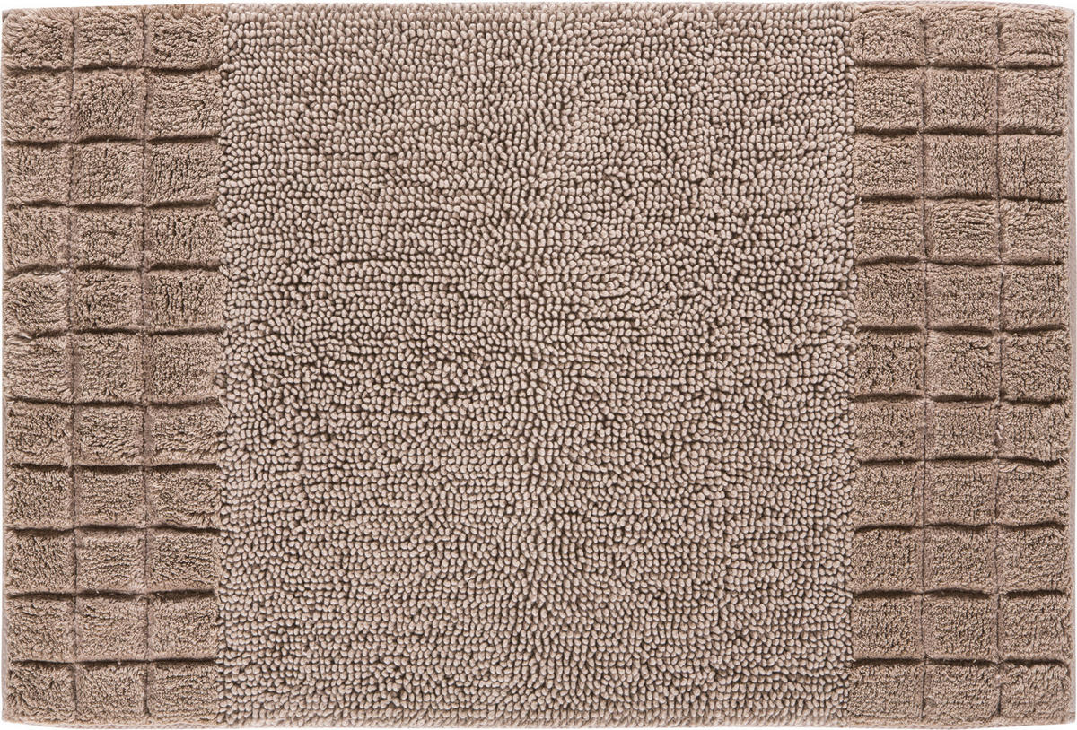 BADEMATTE Taupe 70/120 cm  - Taupe, KONVENTIONELL, Kunststoff/Textil (70/120cm) - Grund