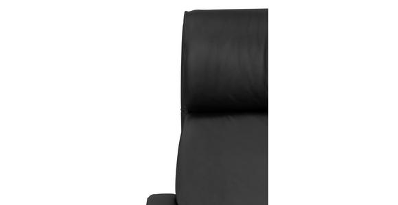 RELAXSESSEL Lederlook Kopfteilverstellung, Sitztiefenverstellung, Fußteilverstellung, Rücken echt - Schwarz, Design, Textil/Metall (74/115/84cm) - Xora