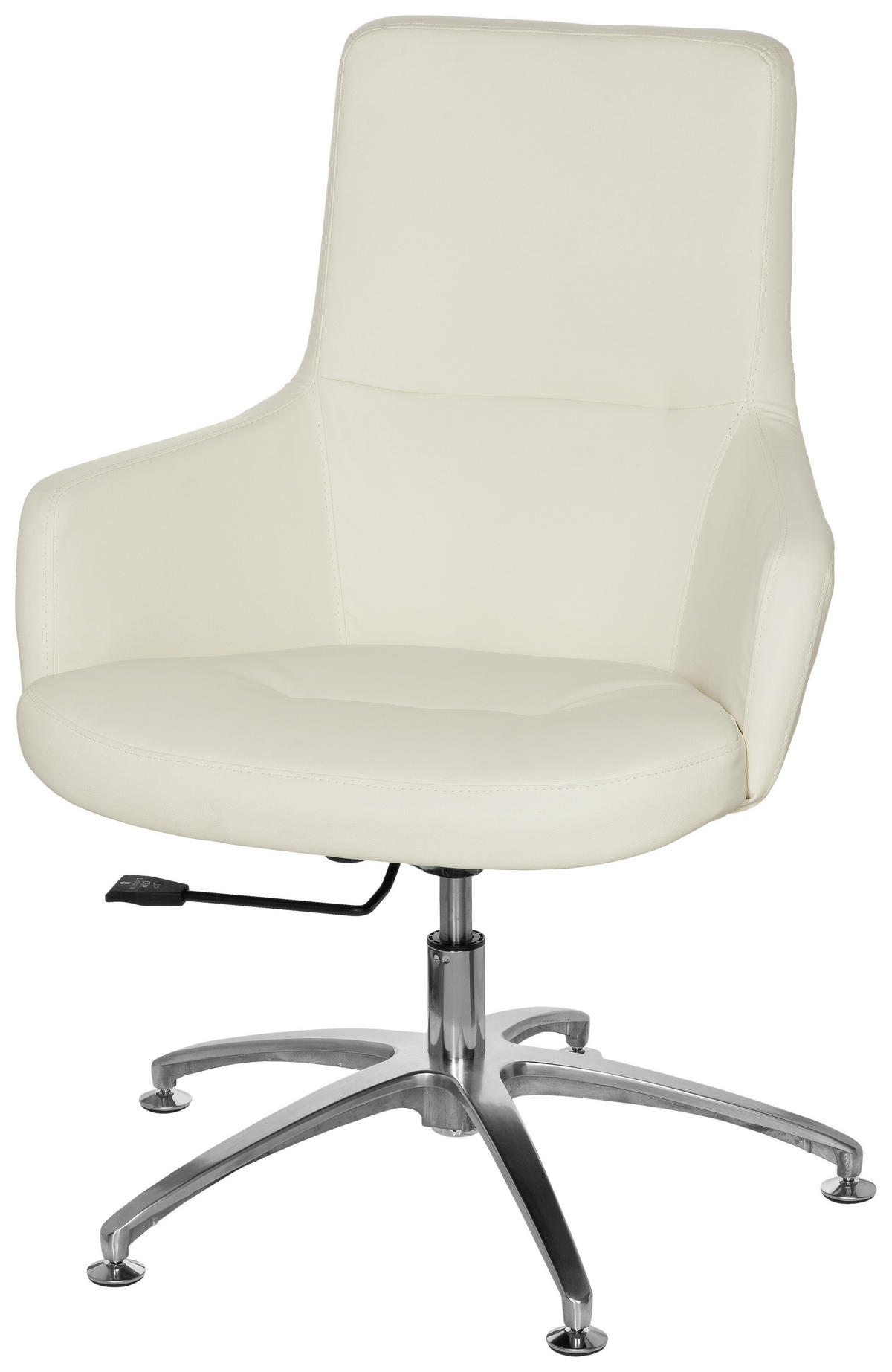 KONFERENČNI STOL kovina, tekstil krem barve  - barve kroma/krem barve, Moderno, kovina/tekstil (60/108/48cm) - MID.YOU