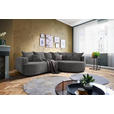 ECKSOFA Grau Chenille  - Schwarz/Grau, Design, Kunststoff/Textil (307/194cm) - Carryhome