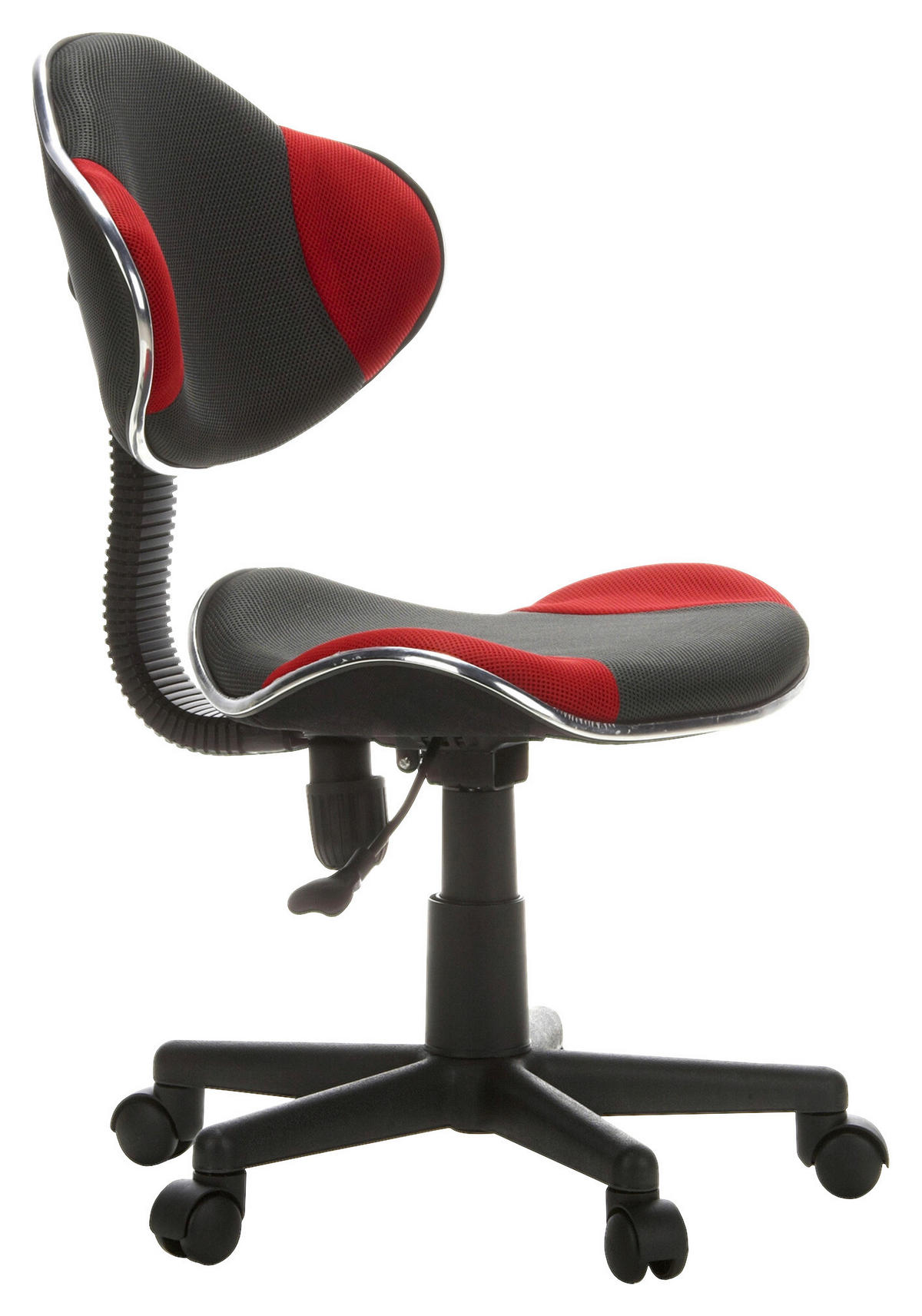 OTOČNÁ ŽIDLE PRO MLÁDEŽ, šedá, červená - šedá/červená, Basics, plast (45/86-101/42cm) - MID.YOU