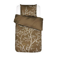 BETTWÄSCHE 2-teilig Lucienne Satin 155/220 cm  - Hellbraun, KONVENTIONELL, Textil (155/220cm) - Essenza