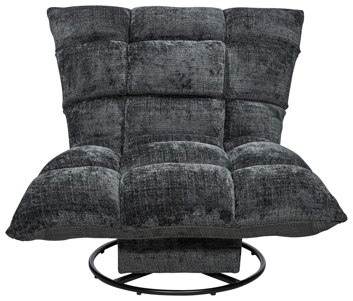 SESSEL in Chenille Schwarz  - Schwarz, MODERN, Textil/Metall (100/83/94cm) - Livetastic
