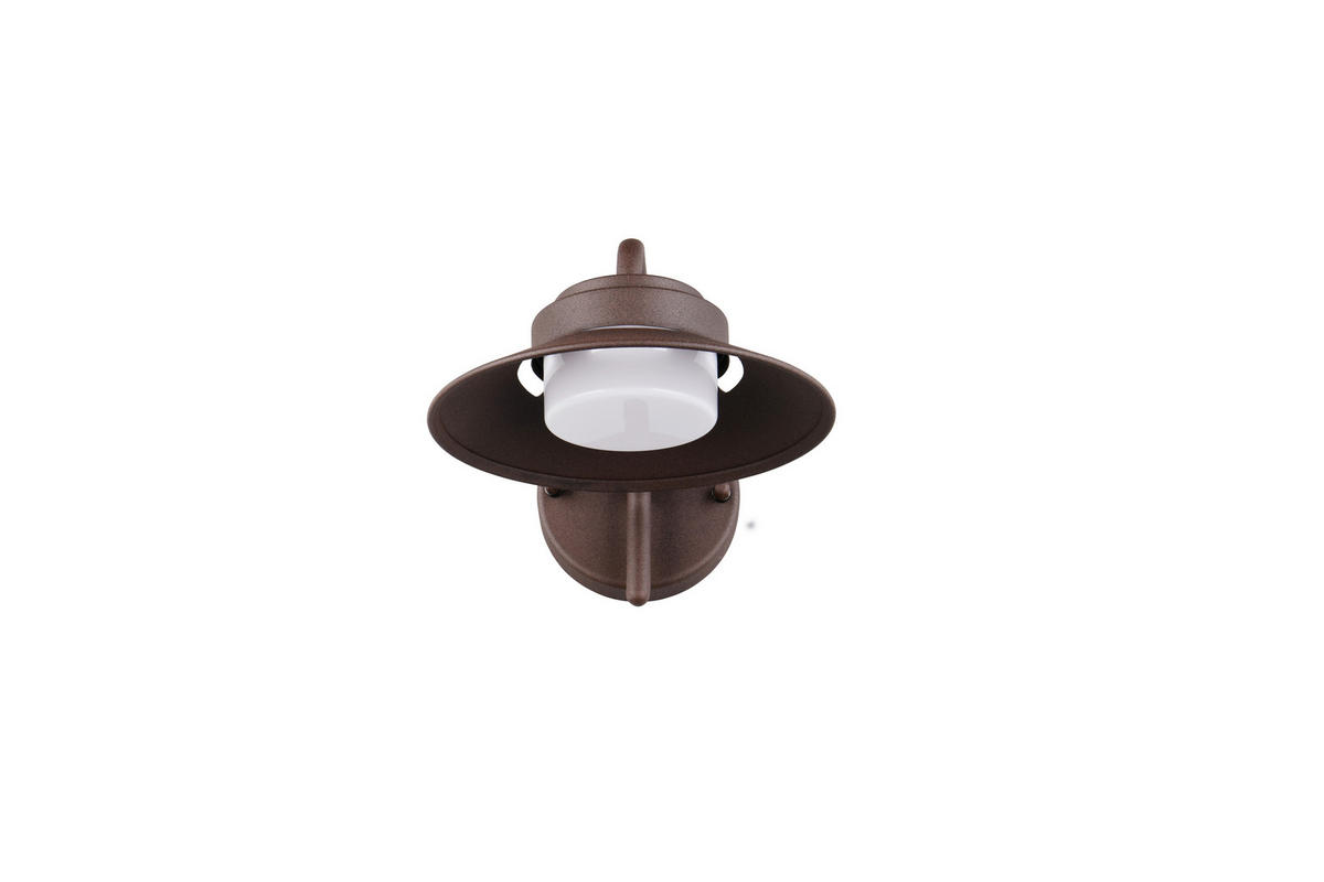 AUSSENWANDLEUCHTE Atrato 26/16,5 cm  - Rostfarben/Weiß, KONVENTIONELL, Kunststoff/Metall (26/16,5cm) - Trio Leuchten