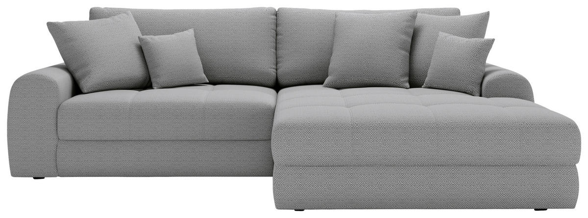 ECKSOFA LORSON Grau Struktur  - Schwarz/Grau, Design, Kunststoff/Textil (290/208cm) - Livetastic
