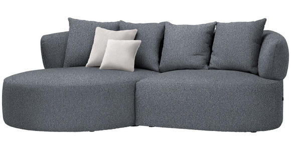 ECKSOFA  in Bouclé Grau  166/235 cm  - Hellrosa/Schwarz, MODERN, Kunststoff/Textil (166/235cm) - Hom`in
