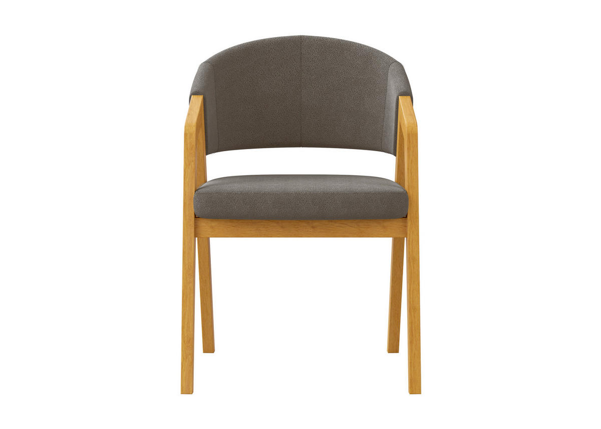 ARMLEHNSTUHL  Stoffauswahl Mikrofaser  Anthrazit  - Anthrazit, Konventionell, Holz/Textil (59/96/60cm) - Carryhome