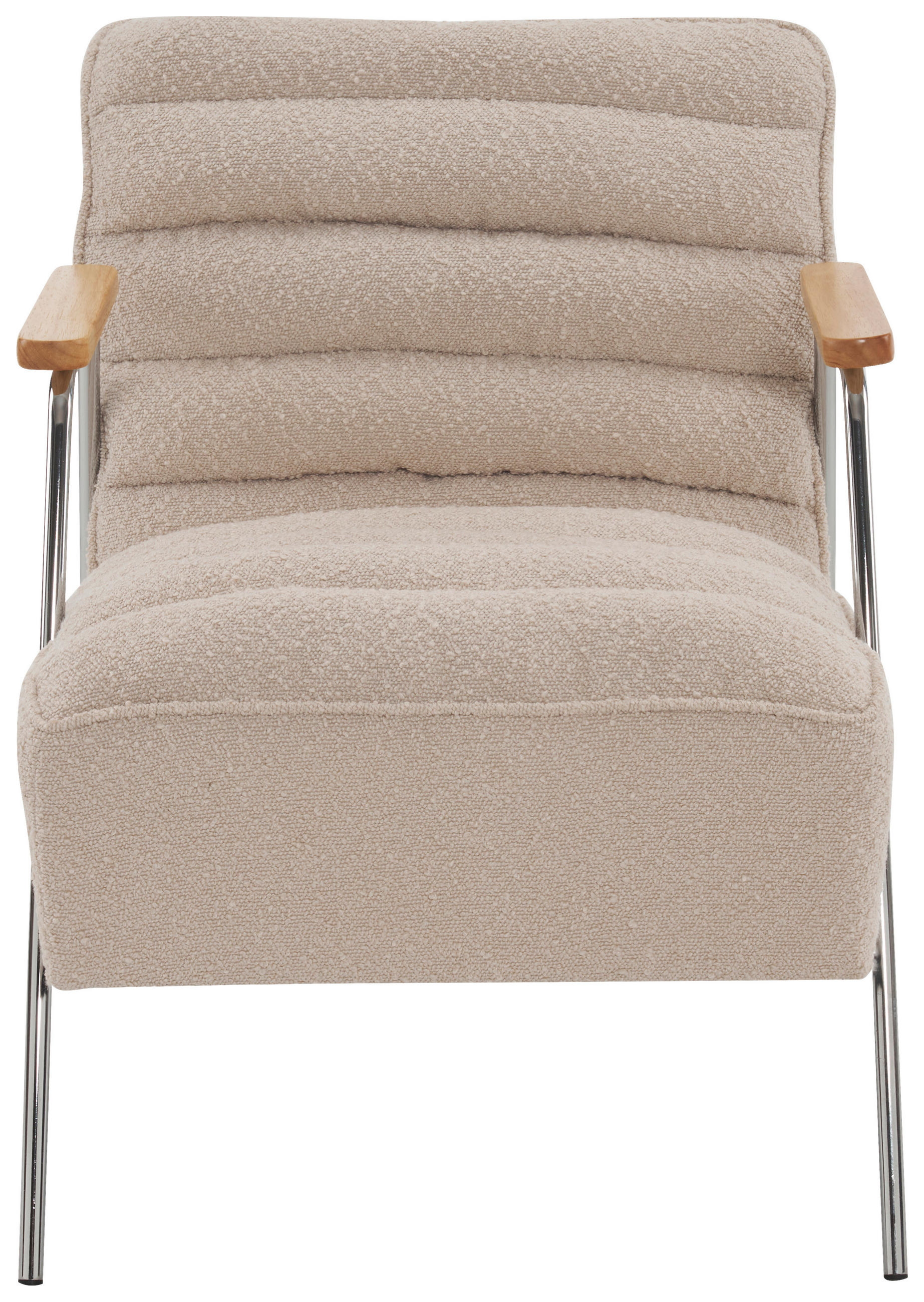 Thumbnail - Mid.you Sessel, Beige, Textil, Kautschukholz, massiv, Sperrholz, 60x73x76 cm, Wohnzimmer, Sessel, Polstersessel