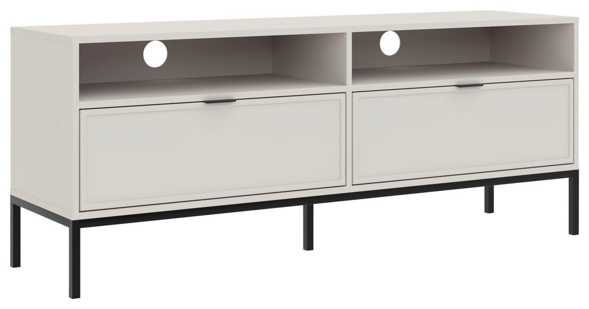TV-ELEMENT - Kaschmir/Schwarz, Design, Holzwerkstoff/Metall (150/60/40cm) - MID.YOU