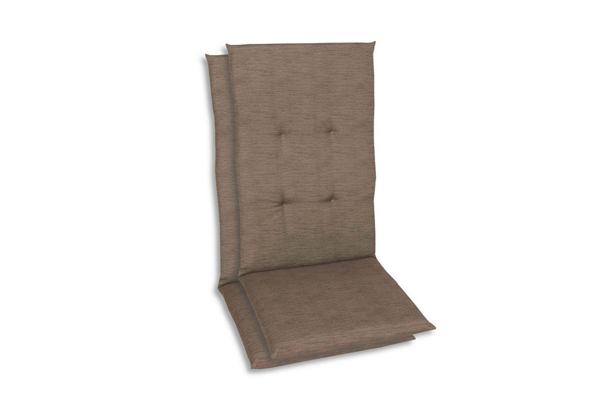 SESSELAUFLAGENSET Uni  - Taupe, Basics, Textil (48/5/108cm)