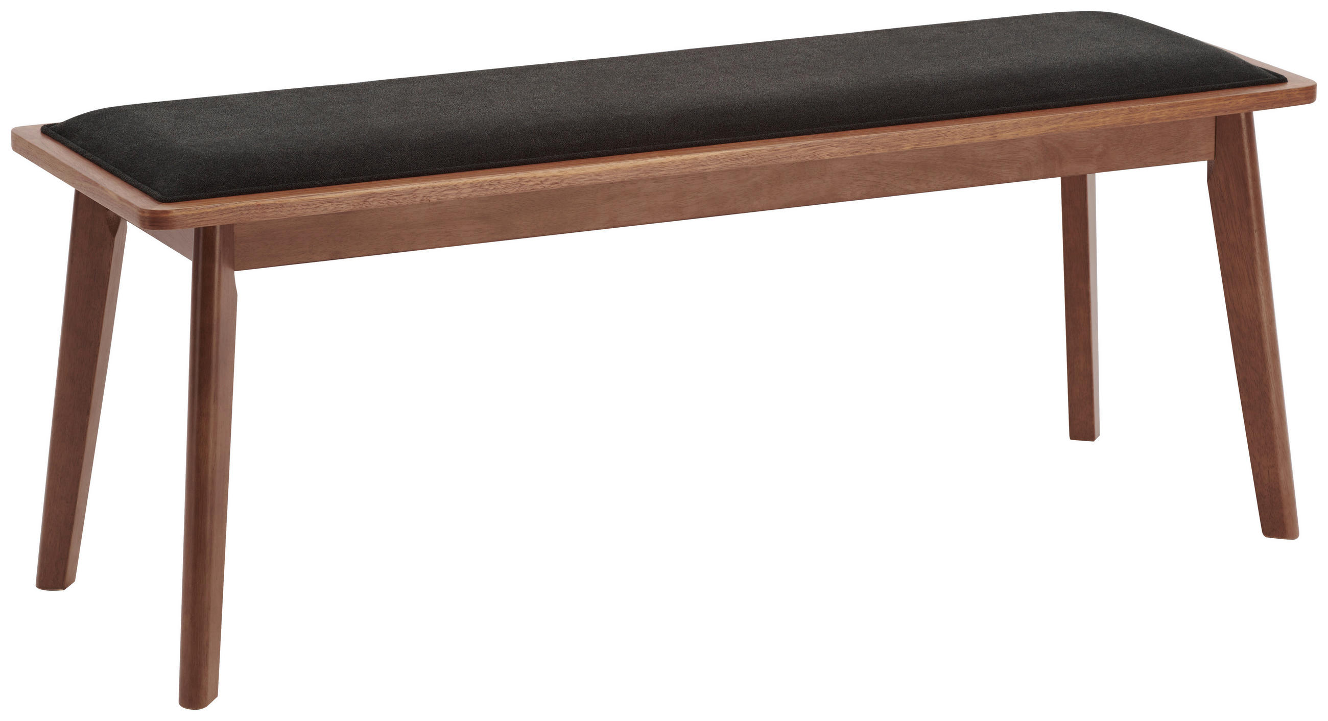 SITZBANK 38/47.5/120 cm Walnussfarben Nussbaum, Kautschukholz furniert, massiv - Walnussfarben, LIFESTYLE, Holz (38/47.5/120cm) - Livetastic