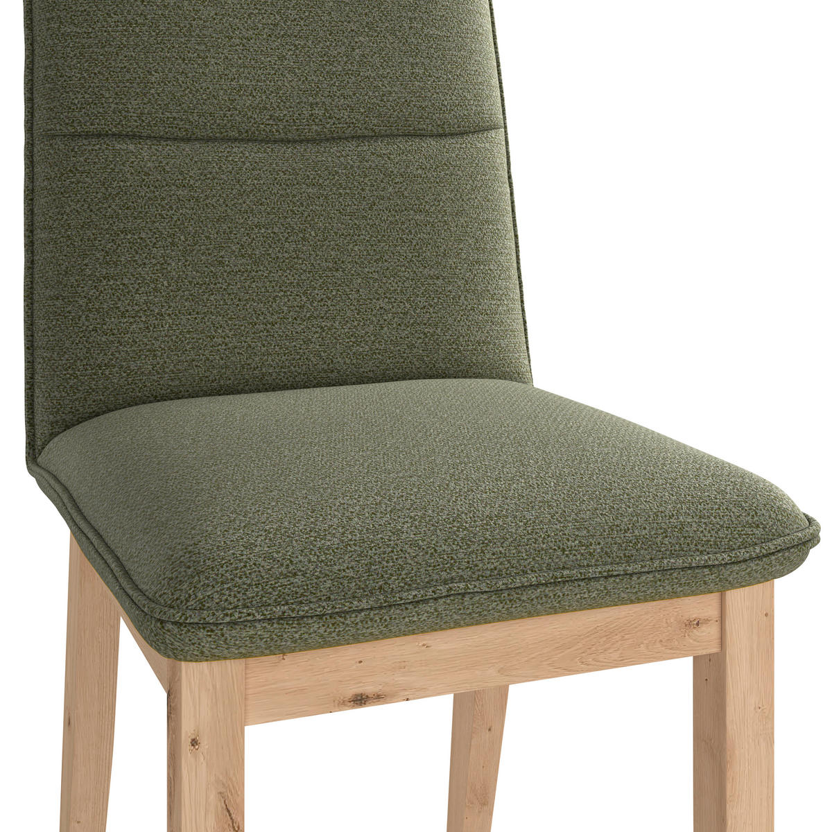STUHL   Webstoff  - Eichefarben/Grün, KONVENTIONELL, Holz/Textil (47/91/44cm) - Livetastic