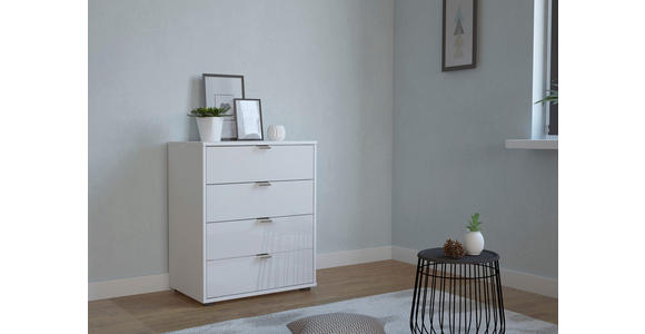 KOMMODE in 40/70/43 cm - Chromfarben/Schwarz, KONVENTIONELL, Glas/Holzwerkstoff (40/70/43cm) - Dieter Knoll