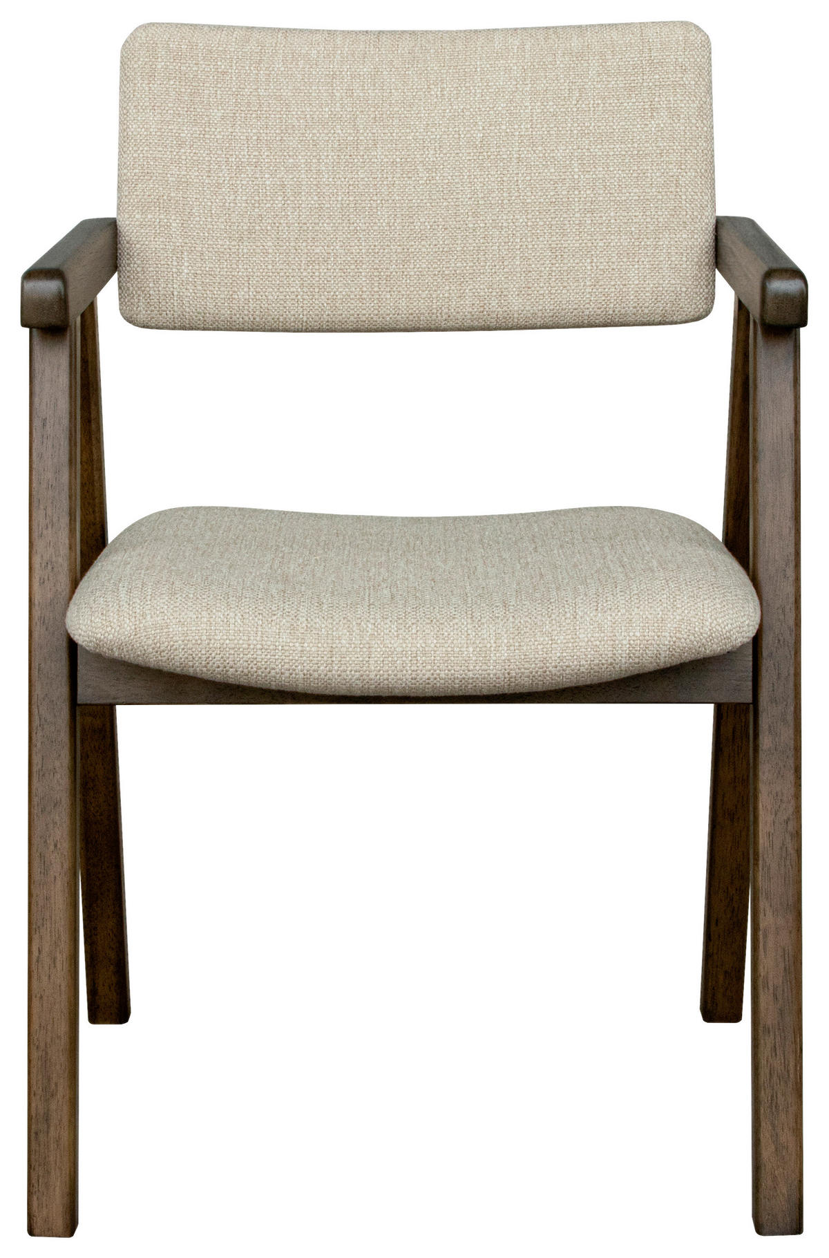 STOL   flatväv  mörkbrun, greige  - greige/mörkbrun, Modern, trä/textil (55/76/55cm) - Best Price