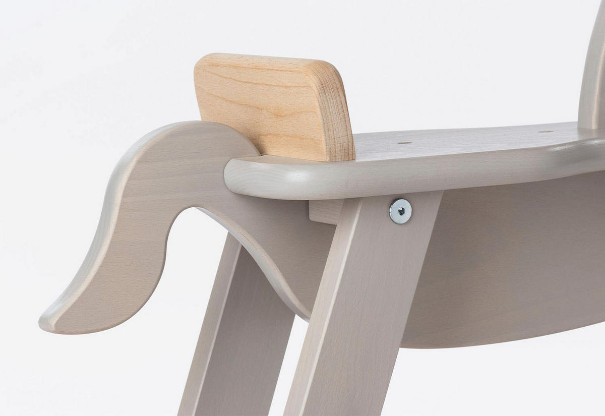 SCHAUKELPFERD Pinolino  - Hellgrau/Naturfarben, Basics, Holz (86/31/58cm) - Pinolino