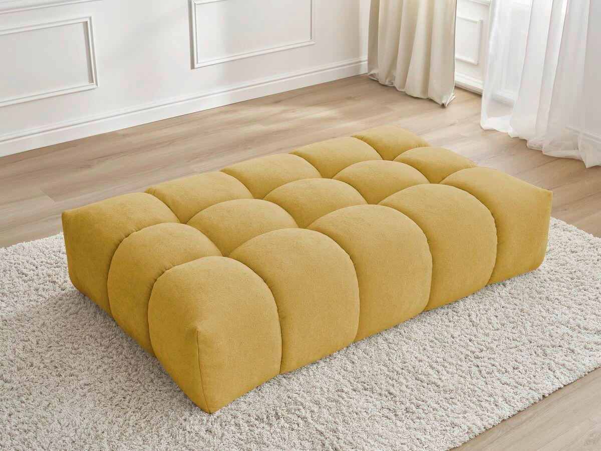 HOCKER EVEREST Struktur Gelb  - Gelb/Schwarz, MODERN, Kunststoff/Textil (166/100/40cm)