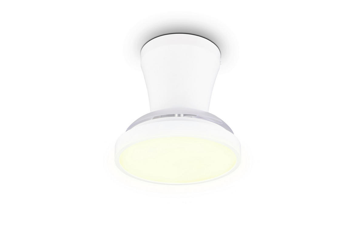 DECKENVENTILATOR - Klar/Weiß, Design, Kunststoff/Metall (30/2cm)