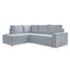 KUTNA GARNITURA tekstil  svijetlo siva   - svijetlo siva/crna, Design, tekstil/plastika (194/247cm) - MID.YOU