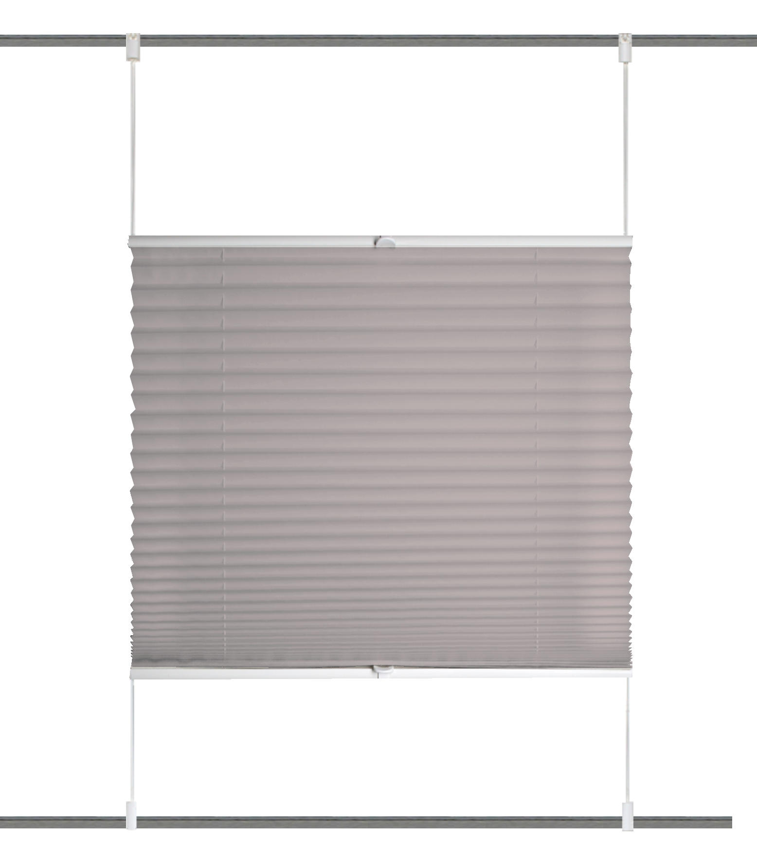 PLISSEE 100/130 cm  - Grau, Design, Textil (100/130cm)