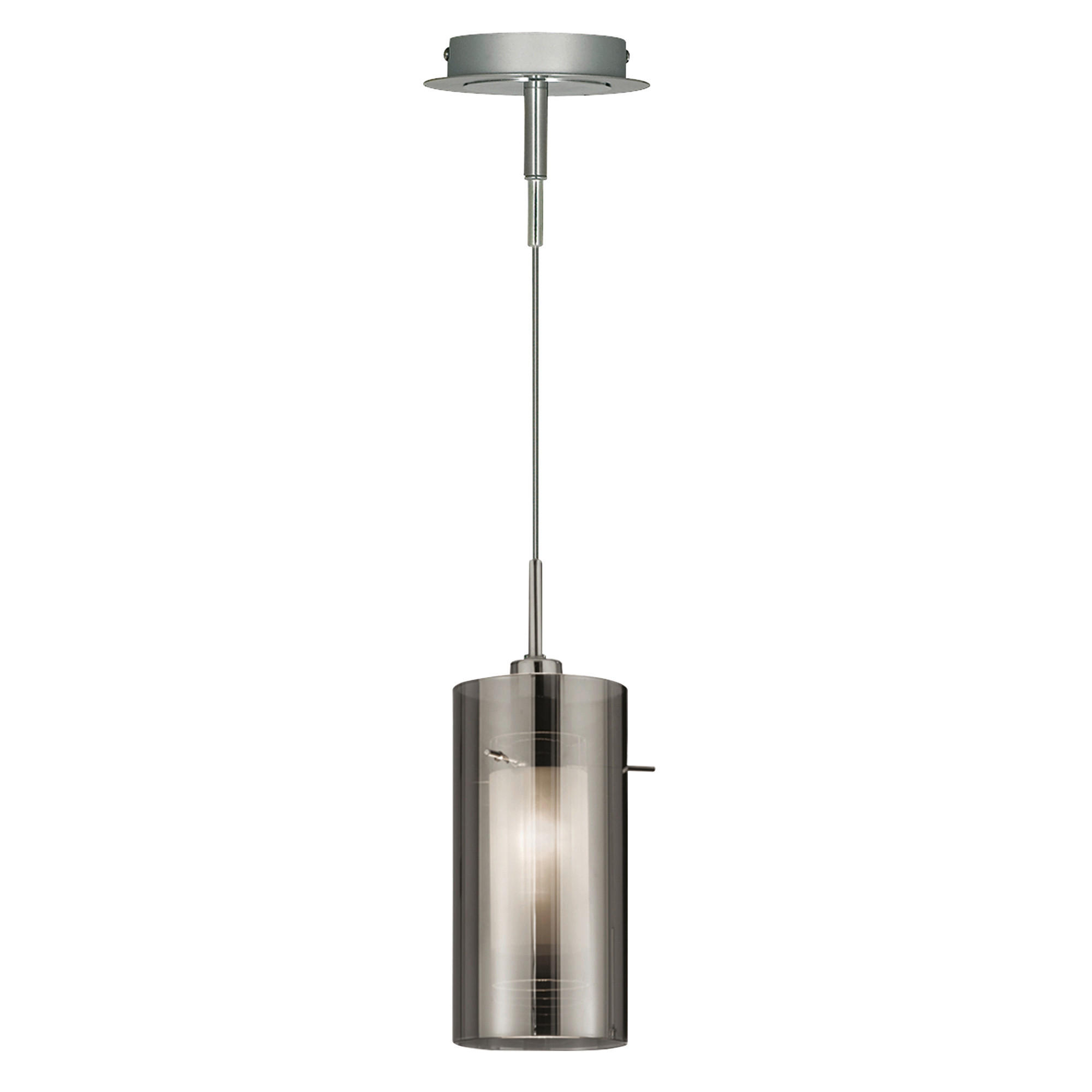 HÄNGELEUCHTE 13/26 cm  - Chromfarben/Silberfarben, Basics, Glas/Metall (13/26cm)