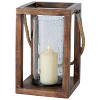 WINDLICHT  - Design, Glas/Holz (20/20/33cm) - Boltze Home