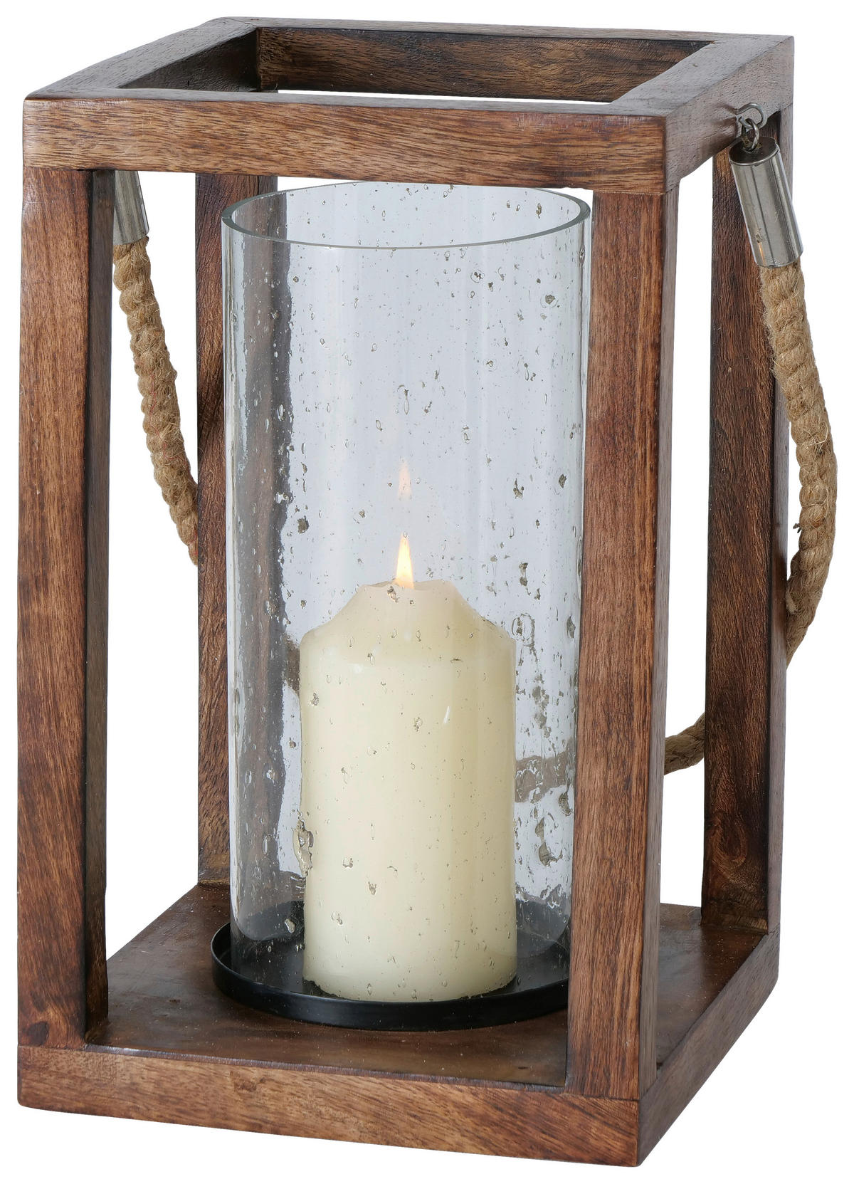 WINDLICHT  - Design, Glas/Holz (20/20/33cm) - Boltze Home