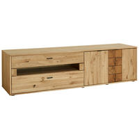 LOWBOARD Alteiche  198,8/53,7/50,2 cm  - Alteiche/Anthrazit, Konventionell, Holz/Holzwerkstoff (198,8/53,7/50,2cm) - Linea Natura