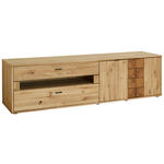 LOWBOARD Alteiche  198,8/53,7/50,2 cm  - Alteiche/Anthrazit, KONVENTIONELL, Holz/Holzwerkstoff (198,8/53,7/50,2cm) - Linea Natura