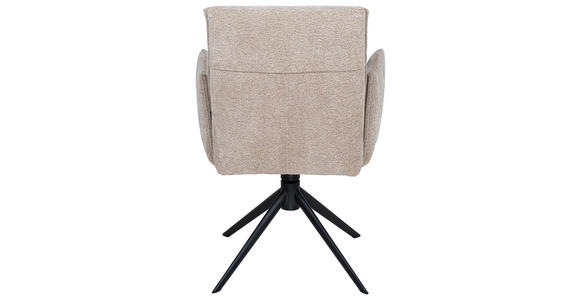 ARMLEHNSTUHL in Eisen Chenille - Taupe/Schwarz, Design, Textil/Metall (58/91/58,5cm) - Valnatura
