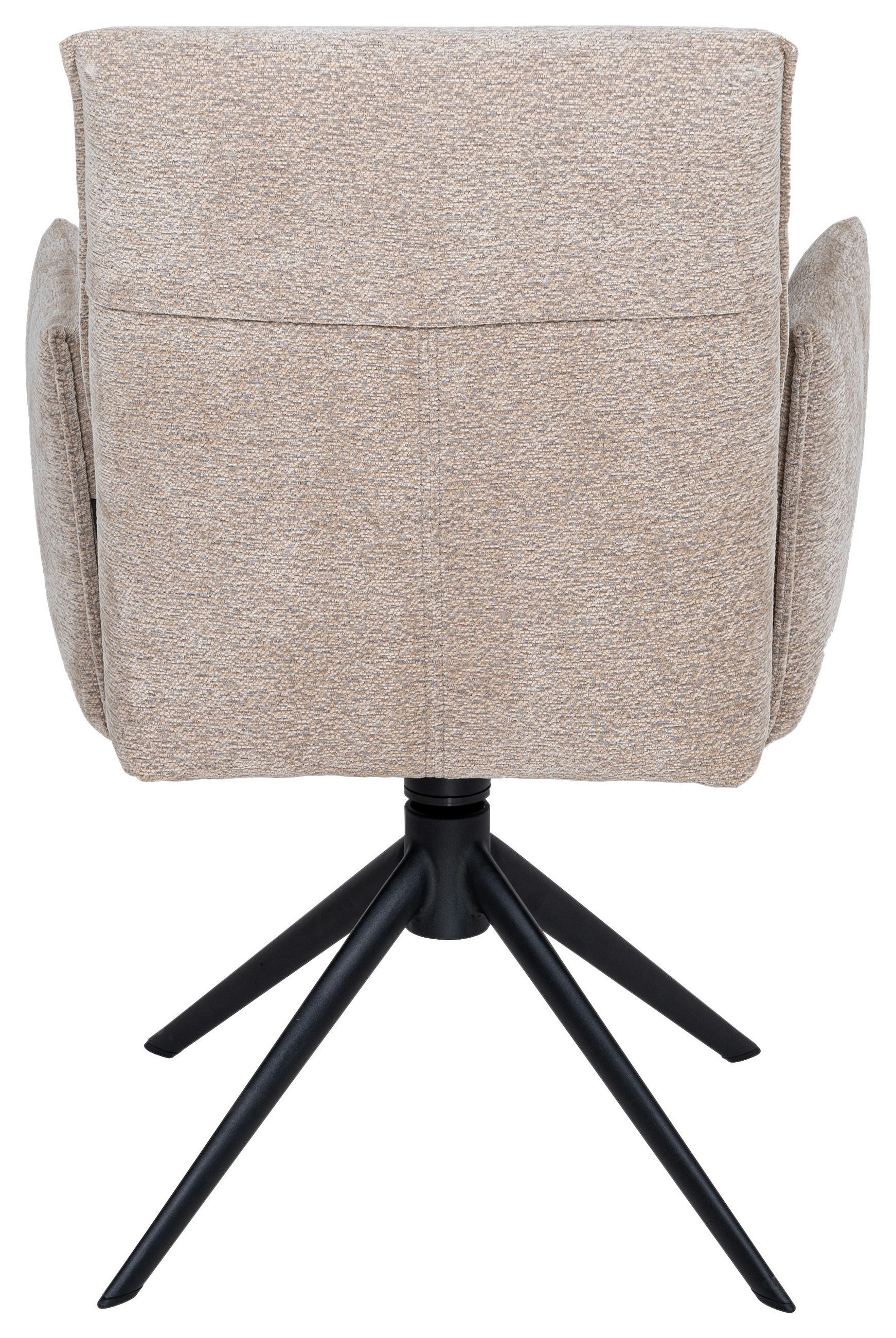 ARMLEHNSTUHL  in Eisen Chenille  - Taupe/Schwarz, Design, Textil/Metall (58/91/58,5cm) - Valnatura