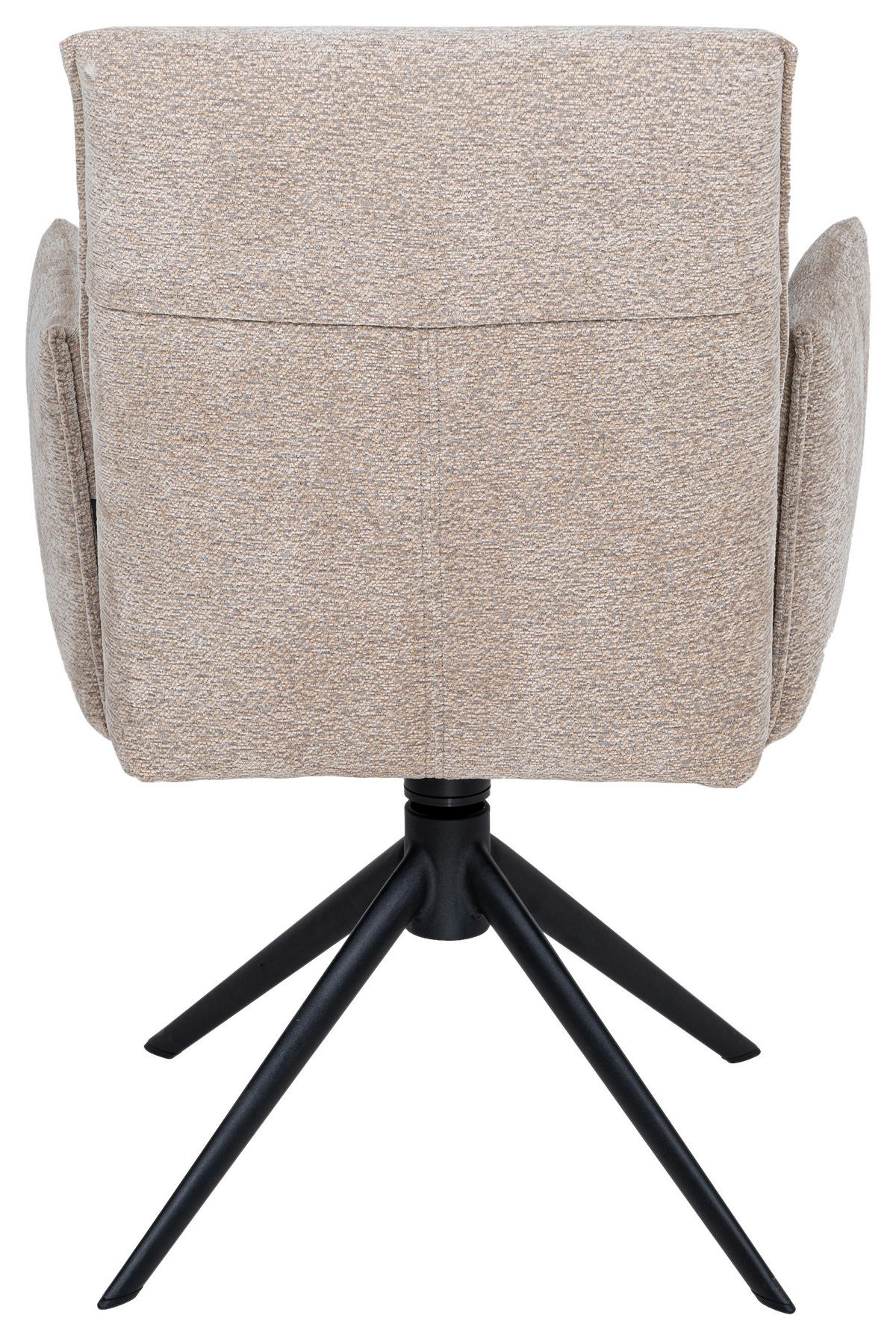 ARMLEHNSTUHL  in Eisen Chenille  - Taupe/Schwarz, Design, Textil/Metall (58/91/58,5cm) - Valnatura