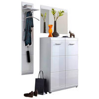 GARDEROBE 3-teilig  in 135/200/36 cm  - Weiss, Design, Holzwerkstoff (135/200/36cm) - Carryhome