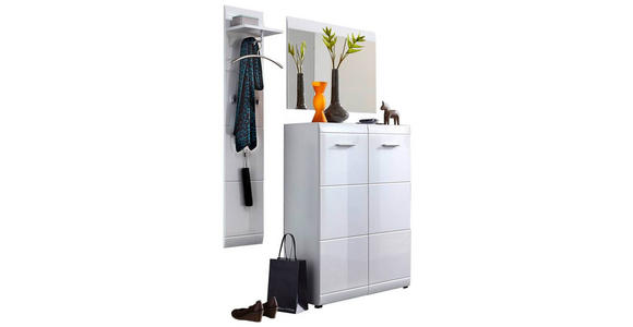 GARDEROBE 3-teilig in 135/200/36 cm - Weiß, Design, Holzwerkstoff (135/200/36cm) - Carryhome