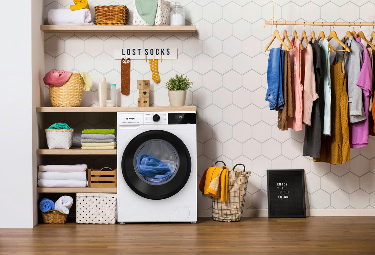 WASCHMASCHINE WNHPI64SAPS   - Schwarz/Weiß, Basics, Glas/Kunststoff (59,5/84,5/43,5cm) - Gorenje