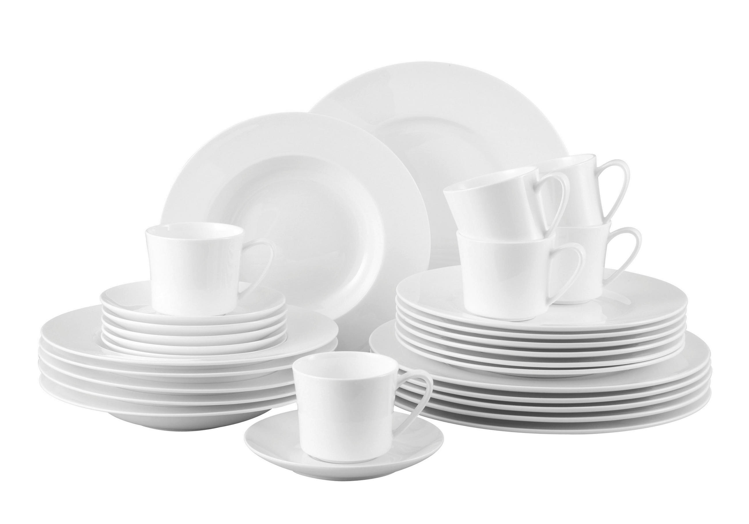 KOMBISERVICE Weiß 30-teilig Jade  - Weiß, KONVENTIONELL, Keramik (35/35/33cm) - Rosenthal